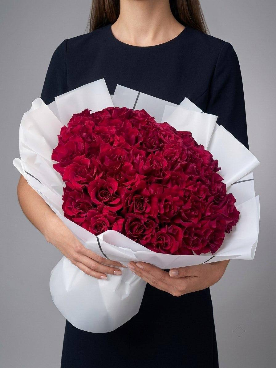 Моно-букет из 51 роз